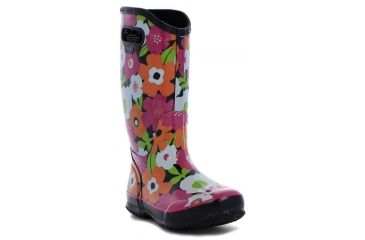 Image of Bogs Womens Spring Flowers Rain Boot,Black Multi,Size 9 71897-009-9