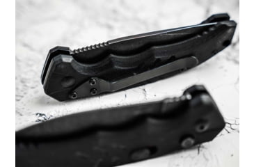Image of Boker 01BO796 Intention II 3.35 Folding Dagger Plain D2 Steel Blade Black G10