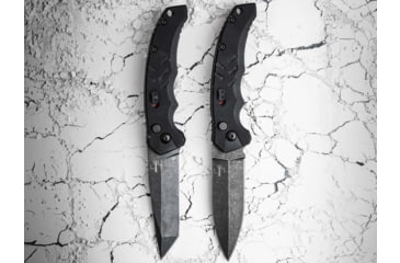 Image of Boker USA Intention II Tanto Automatic Folding Knife, 3.07in, D2 Steel Black Tanto Blade, Black G10 Handle, 01BO797