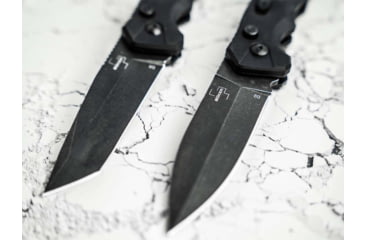 Image of Boker USA Intention II Tanto Automatic Folding Knife, 3.07in, D2 Steel Black Tanto Blade, Black G10 Handle, 01BO797