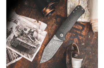 Image of Boker 111103Dam Tiger-Damast Pocket 3.35 Damascus Blade Micarta Handle