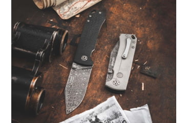 Image of Boker 111103Dam Tiger-Damast Pocket 3.35 Damascus Blade Micarta Handle