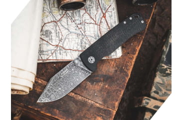 Image of Boker 111103Dam Tiger-Damast Pocket 3.35 Damascus Blade Micarta Handle