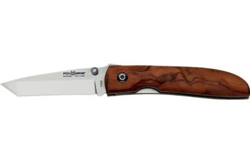 Image of Boker 1498 Fox Voyager Tanto Olivo Folding Knife, 3.12in, 440C, Olive Wood, 1498