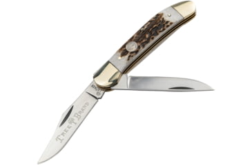 Image of Boker Traditional Series 2.0 Copperhead Folding Knife, D2 Tool Steel, Mirror Clip/Skinner Blades, Stag Handle, 110823ST