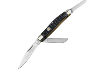 Image of Boker Traditional Series 2.0 Stockman Folding Knife, 3.88in Closed, D2 Tool Steel, Clip/Sheepsfoot/Spey Blades, Black Jigged Bone Handle, 110856