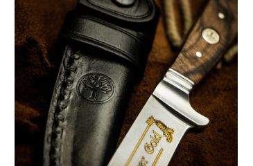 Image of Boker Nicker 11 Jager Gold Fixed Blade Knife 4.3in, 4116, Walnut Wood, Brown, 121534