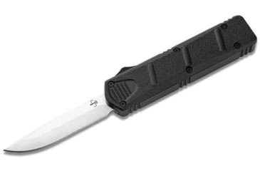 Image of Boker Plus Mini Kalashnikov Automatic Folding Knife, 2.68in, D2, Drop Point Blade, Black Aluminum Handle, 06EX358