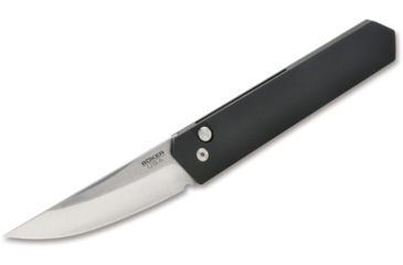 Image of Boker Plus BP Kwaiken Compact Automatic Folding Knives, Lucas Burnley, 3.1in, 154CM, Skinner, Aluminum, Stonewash, Black, 01BO254