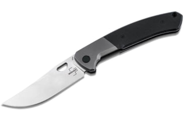 Image of Boker Plus Elso Folding Knife, 4.75in Closed, 3.38in Stonewash D2 Tool Steel Blade, Black G10 Handle, 01BO554