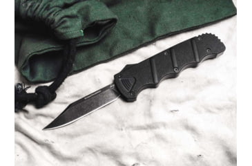Image of Boker Plus Kalashnikov OTF Bowie Automatic Folding Knife, 3.54in, D2, Aluminum Black Handle, 06EX350
