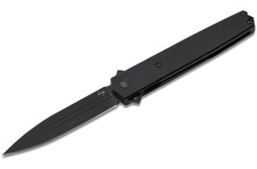 Image of Boker Plus Kwaiken Sym Folding Knife by Lucas Burnley, 4.88in Closed, 3.5in Black 154CM Stainless Dagger Blade, Black G10 Handle, Nylon Case, 01BO635