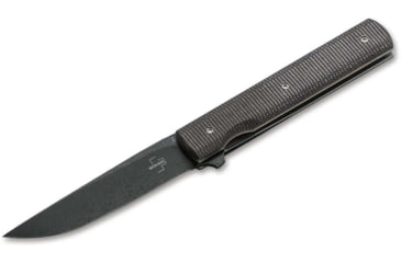 Image of Boker Plus Urban Trapper Linear Folding Knife, 3.27in, Black Blade, VG-10, Micarta Olive Handle, 01BO705