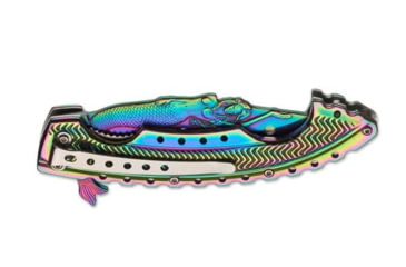 Image of Boker Rainbow Mermaid Folding Knife, 3.74 in, 440A Stainless Steel, Multicolored, 01LG318