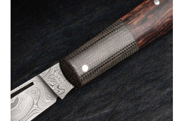 Image of Boker Solingen Barlow Integral Folding Knife, 2.64in, Damascus, Desert Ironwood, Micarta Olive Handle, 100501DAM