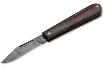 Image of Boker Solingen Barlow Integral Folding Knife, 2.64in, Damascus, Desert Ironwood, Micarta Olive Handle, 100501DAM