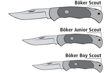 Image of Boker Solingen Boy Scout Spearpoint Folding Knife, 2.24in, N690, Desert Ironwood, Nickel Silver Brown Handle, 112406