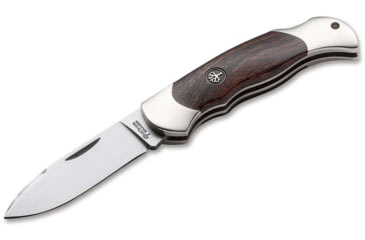 Image of Boker Solingen Boy Scout Spearpoint Folding Knife, 2.24in, N690, Desert Ironwood, Nickel Silver Brown Handle, 112406
