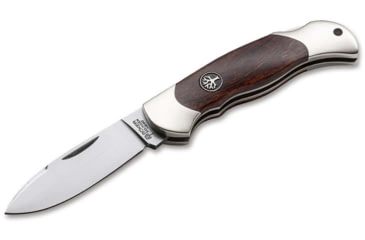 Image of Boker Solingen Junior Scout Folding Knife, 2.76in, N690, Desert Ironwood, Nickel Silver Brown Handle, 111940