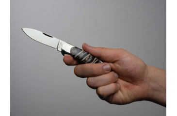 Image of Boker Solingen Junior Scout Mammuth Folding Knife, 2.72in, N690, Mammoth Tooth, Nickel Silver Brown Handle, 111990