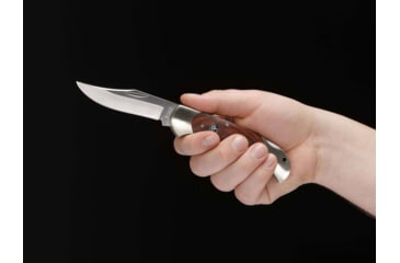Image of Boker Solingen Optima Palisander Folding Knife, 3.54in, 440C, Nickel Silver, Rosewood Brown Handle, 113002