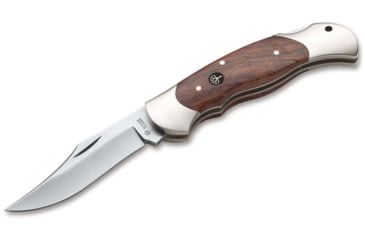 Image of Boker Solingen Optima Palisander Folding Knife, 3.54in, 440C, Nickel Silver, Rosewood Brown Handle, 113002