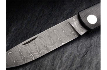 Image of Boker Solingen Rangebuster Folding Knife, 3.03in, Damascus, Micarta Black Handle, 110914DAM