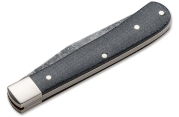 Image of Boker Solingen Trapper Uno Jute Folding Knife, 3.31in, O1, Micarta, Nickel Silver Black Handle, 112595