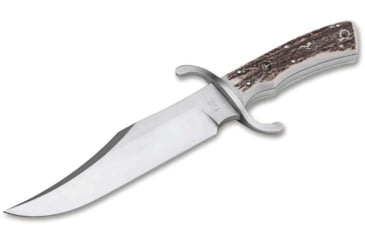 Image of Boker Stag Bowie N690 Fixed Blade Knife, 2.88in, N690 Bowie Blade, Stag Handle, BO121547HH