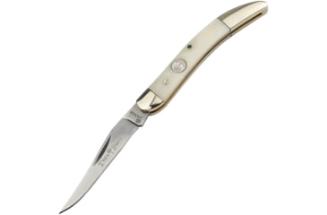 Image of Boker Toothpick Smooth White Bone Folding Knife, 3.25in Closed, D2 Tool Steel Blade, White Smooth Bone Handle, 110846