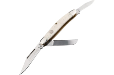 Image of Boker Traditional Series 2.0 Medium Stockman Folding Knife, 3.38in Closed, D2 Steel, Clip Point/Sheepsfoot/Pen Blades, White Bone Handle, Boxed, 110854