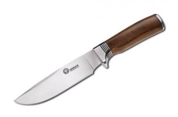 Image of Boker USA Arbolito Timberwolf Wood Fixed Blade Outdoor Knife w/ Leather Sheath 02BA572