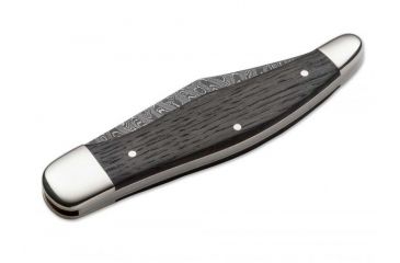 Image of Boker USA Boker 20-20 Classic Damascus Folding Pocket Knife,3.9in Damascus Steel Blade,Bog Oak Wood Brown Handle 112021DAM