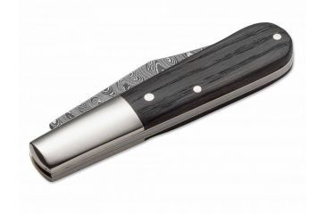 Image of Boker USA Boker Barlow Classic Damascus Folding Pocket Knife,2.6in Damascus Steel Blade,Bog Oak Wood Brown Handle 100600DAM