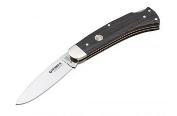 Image of Boker USA Boker Fellow Classic Folding Pocket Knife,3.5in 440C Steel Blade,Bog Oak Wood Brown Handle 111045