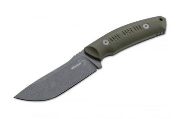 Image of Boker USA Boker Plus Blacklist Fixed Blade Knife,4.9in 440C Steel Blade,G-10 Green Handle 02BO007