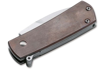 Image of Boker USA Boker Plus Shamsher Copper Pocket Knife by Darriel Caston &amp; Stan Mojzis, 1.97 in, D2, Folding Blade, Copper Handle, 01BO362