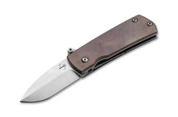 Image of Boker USA Boker Plus Shamsher Copper Pocket Knife by Darriel Caston &amp; Stan Mojzis, 1.97 in, D2, Folding Blade, Copper Handle, 01BO362