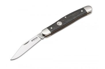 Image of Boker USA Boker Stockman Classic Folding Pocket Knife,2.9in 440C Steel Blade,Bog Oak Wood Brown Handle 117477
