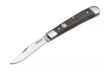 Image of Boker USA Boker Trapper Classic Folding Pocket Knife,3.3in 440C Steel Blade,Bog Oak Wood Brown Handle 112545