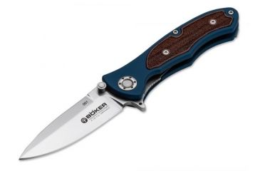 Image of Boker USA Boker Turbine II FB Edition,3.1in X-15T.N. Steel Blade,Aluminium Blue Handle 110121