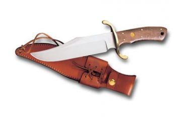 Image of Boker USA Bowie Fixed Blade Knife w/ Leather Sheath 120547
