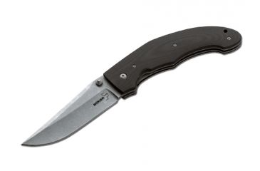Image of Boker USA Gitano Linerlock Folding Knife,5.5in closed,Stainless Modified Clip Blade,Contoured Black G-10 Handle BOP02607