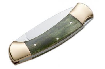 Image of Boker USA Green Bone Stockman Folding Hunting Knife w/ Leather Sheath 113000