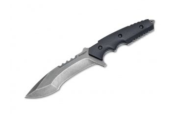 Image of Boker USA Magnum Dark Raider Fixed Blade Knife,6.10in 440A Steel Blade,Black G-10 Handle 02SC142