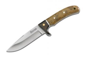 Image of Boker Magnum Elk FB Fixed Blade Knife w/ Sheath, 4.33 in, 440A Stainless Steel, Drop Point Blade, Burl Wood Handle, 02GL683