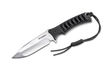 Image of Boker USA Magnum Judge Fixed Blade Knife,4.68in Satin 440 Steel Blade,Black G-10 Scales 02SC362