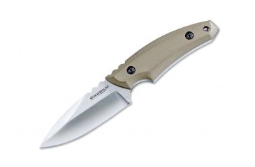 Image of Boker USA Magnum Pal Fixed Blade Knife,3.5in 440 Steel Blade,Tan G-10 Handle Scales 02RY001