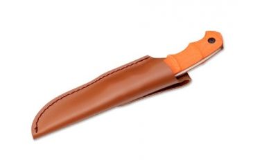 Image of Boker USA Magnum Orange Bamboo Fixed Blade Knife,2.75in 440 Steel Blade,Orange-Colored G10 Grip Handle 02SC213