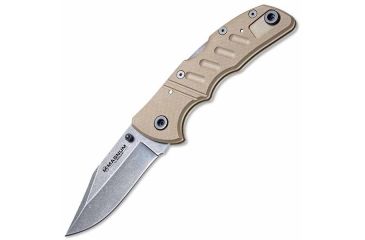 Image of Boker USA Magnum Slim Bowie Folding Knife,3.5in 440 Stainless,Sand G10 Handle B-01LG312
